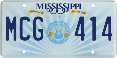 MS license plate MCG414