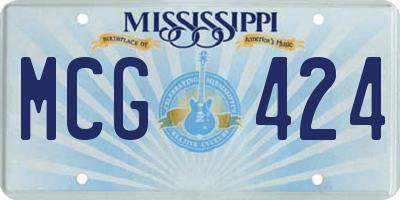 MS license plate MCG424