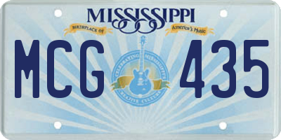 MS license plate MCG435