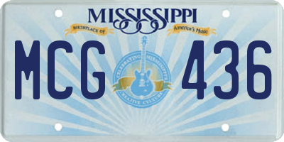 MS license plate MCG436