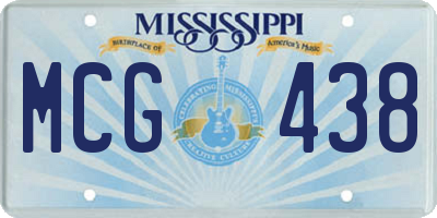 MS license plate MCG438