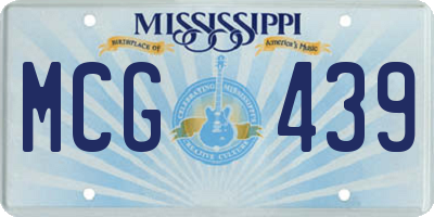 MS license plate MCG439