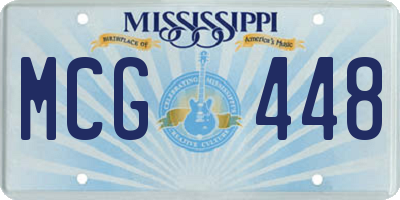 MS license plate MCG448