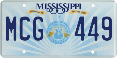 MS license plate MCG449