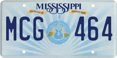 MS license plate MCG464
