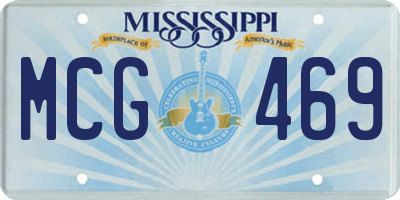MS license plate MCG469