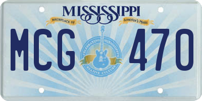 MS license plate MCG470