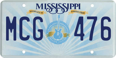 MS license plate MCG476