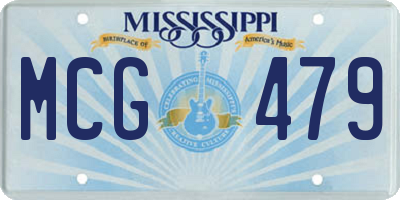 MS license plate MCG479