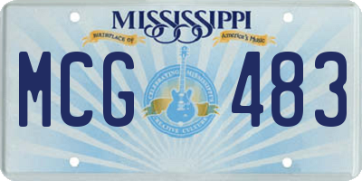 MS license plate MCG483