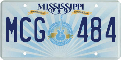 MS license plate MCG484
