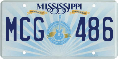 MS license plate MCG486
