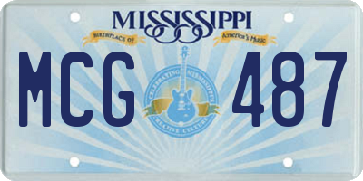 MS license plate MCG487