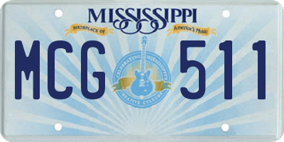 MS license plate MCG511