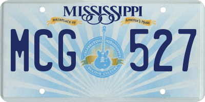 MS license plate MCG527