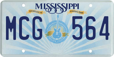 MS license plate MCG564