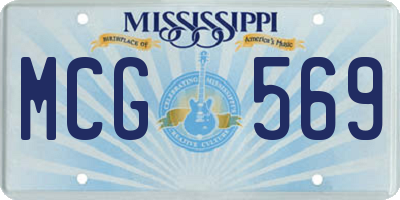 MS license plate MCG569