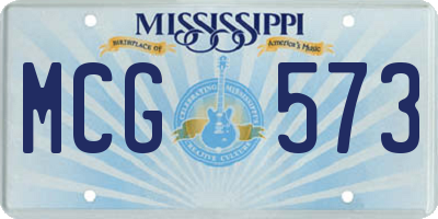 MS license plate MCG573