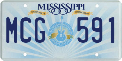 MS license plate MCG591