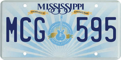 MS license plate MCG595