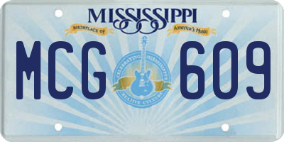 MS license plate MCG609