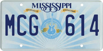 MS license plate MCG614