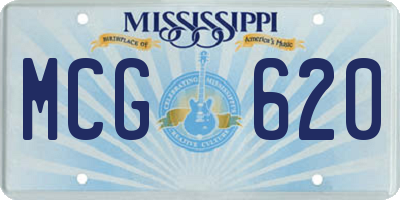 MS license plate MCG620