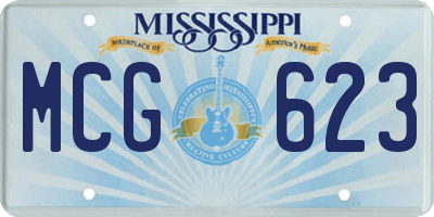 MS license plate MCG623