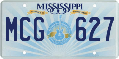 MS license plate MCG627