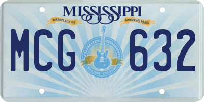 MS license plate MCG632