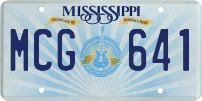 MS license plate MCG641