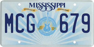 MS license plate MCG679