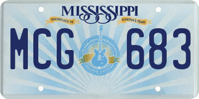 MS license plate MCG683