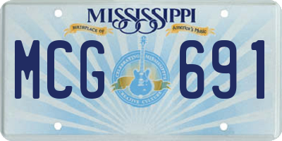 MS license plate MCG691