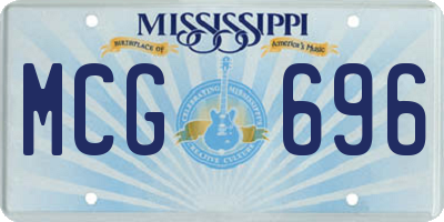 MS license plate MCG696