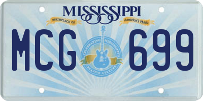MS license plate MCG699