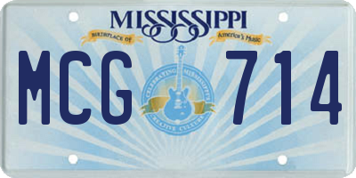 MS license plate MCG714