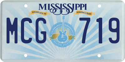 MS license plate MCG719