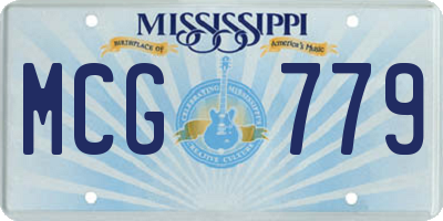 MS license plate MCG779