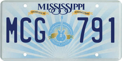 MS license plate MCG791