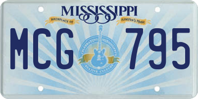 MS license plate MCG795