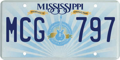 MS license plate MCG797