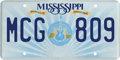 MS license plate MCG809