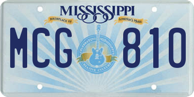 MS license plate MCG810