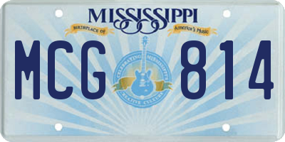 MS license plate MCG814