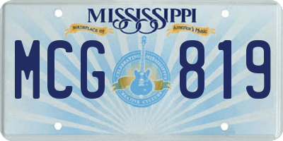 MS license plate MCG819