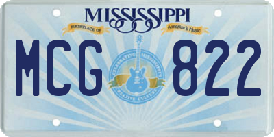 MS license plate MCG822