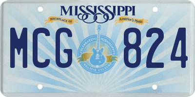 MS license plate MCG824
