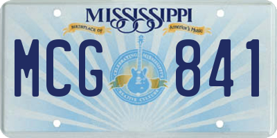 MS license plate MCG841