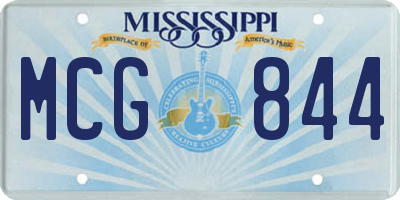 MS license plate MCG844